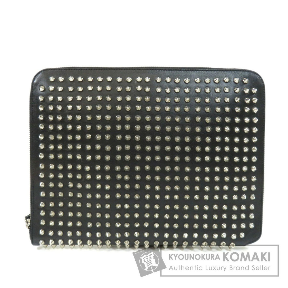 Christian Louboutin Spike Clutch Handbag Leather